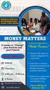 Flyer of Ace Short Course "Money Matters"